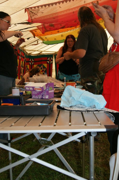 Working under canvas - Druid Camp 2011