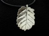 Hazel leaf pendant made at workshop Aug 2013
